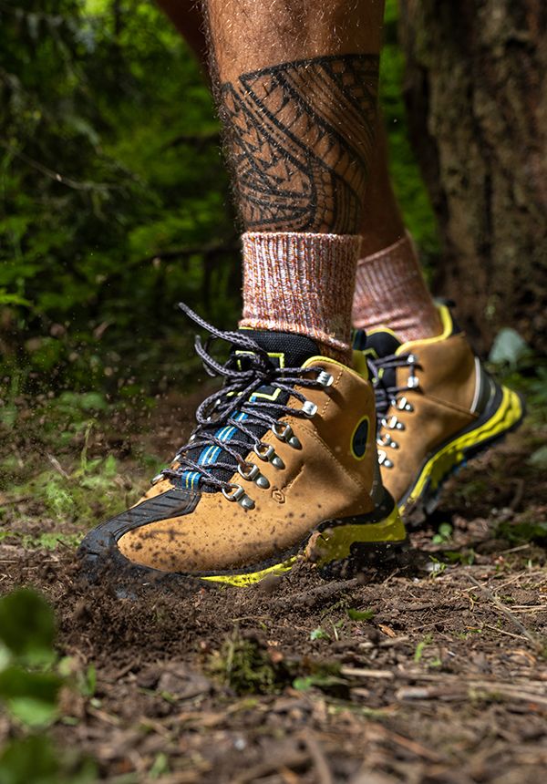 Timberland Solar Ridge Greenstride boots being worn in outdoors
