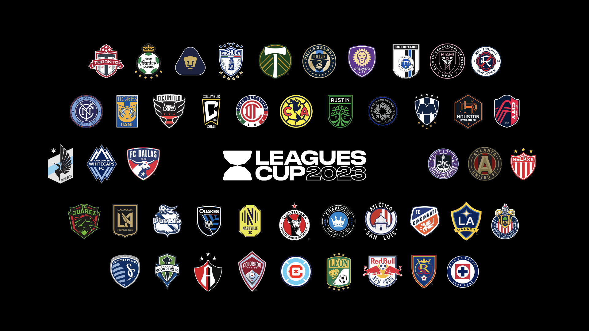 Leagues Cup 2023 with all team names and logos