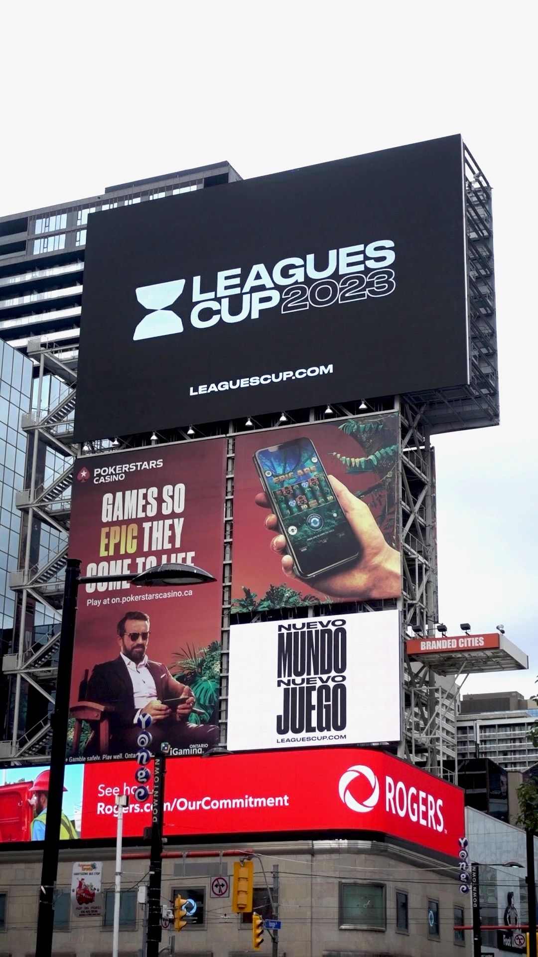 Leagues Cup 2023 Billboard in downtown Toronto